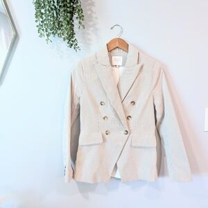 Maison D'Amalie Double-Breasted Striped Blazer Size Small